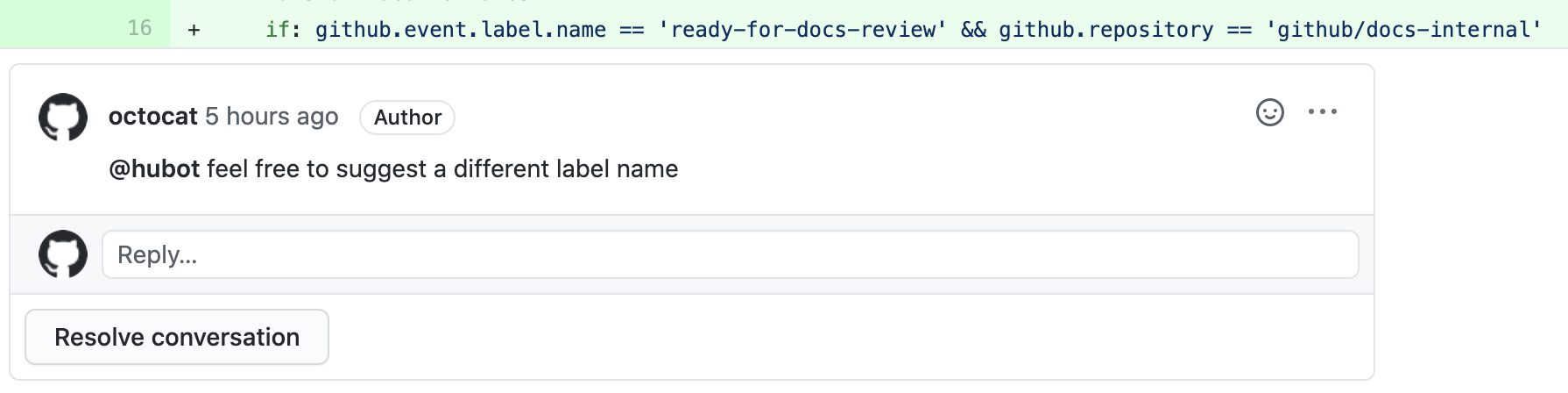 Example pull request